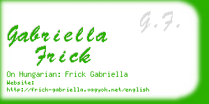 gabriella frick business card